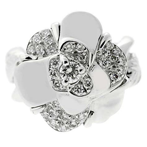 chanel flower ring replica|chanel camelia diamond flower ring.